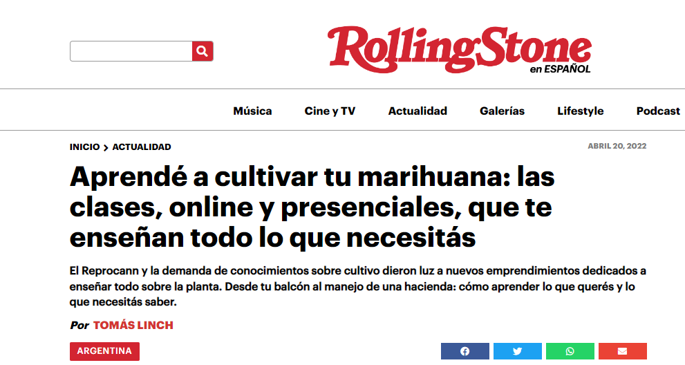 Entrevista en revista Rolling Stone